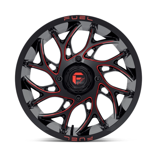 Fuel Off-Road Aluminum Wheels 20X7 Runner Utv D779 Gloss Black Milled W/ Candy Red Tint