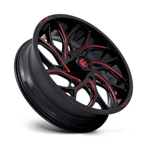 Fuel Off-Road D779 22X7 Gloss Black Milled W/ Candy Red Tint 4x137 0mm