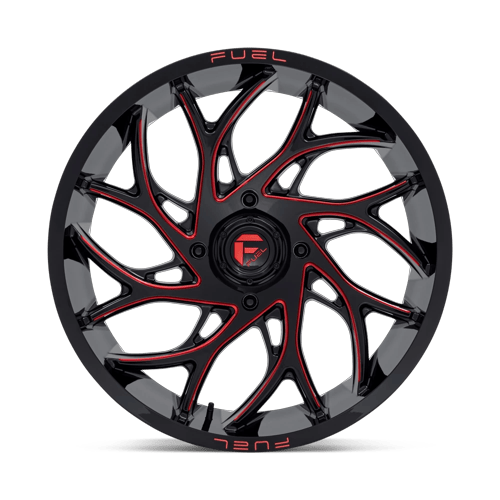 Fuel Off-Road D779 22X7 Gloss Black Milled W/ Candy Red Tint 4x137 0mm