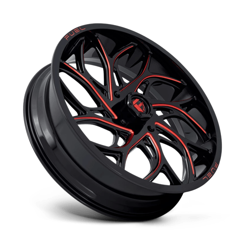 Fuel Off-Road Aluminum Wheels 24X7 Runner Utv D779 Gloss Black Milled W/ Candy Red Tint