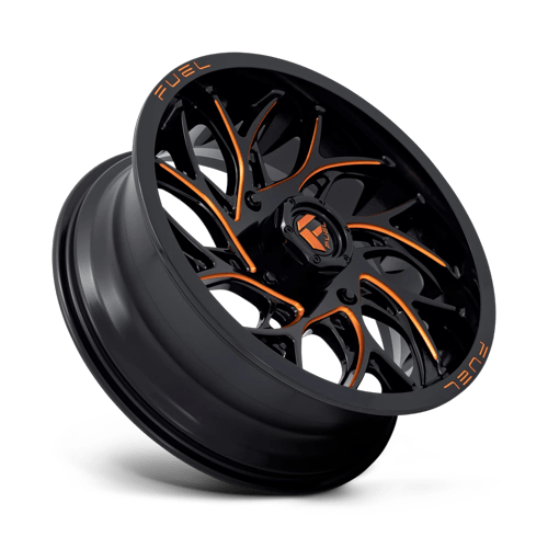 Fuel Off-Road Aluminum Wheels 22X7 Runner Utv D780 Gloss Black Milled W/ Orange Tint