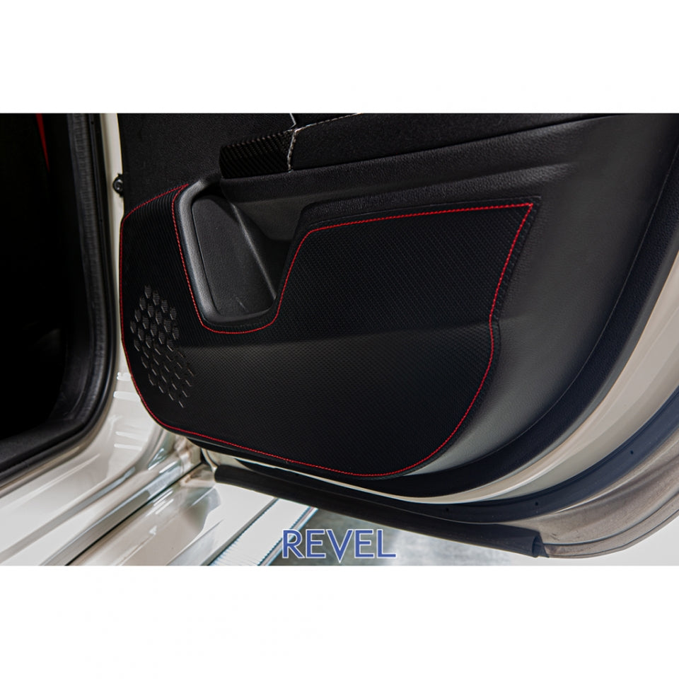 Revel GT Design Kick Panel Cover (Red Stitch) 18-21 Honda Civic Type-R / Hatchback - 4 Pieces