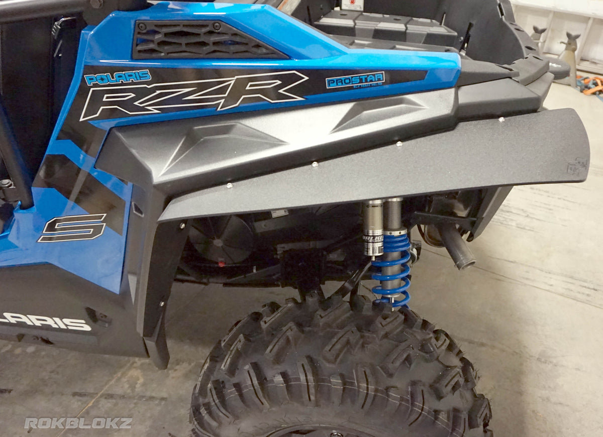 RokBlokz Polaris RZR S 900 & RZR S 1000 2015-2019 Mud Flaps / Fender Extensions, Front & Rear