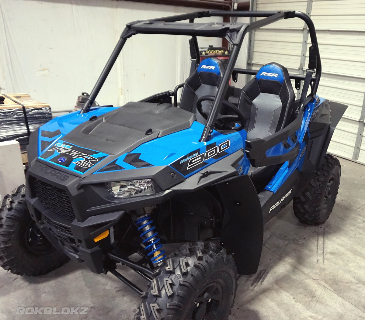 RokBlokz Polaris RZR S 900 & RZR S 1000 2015-2019 Mud Flaps / Fender Extensions, Front & Rear