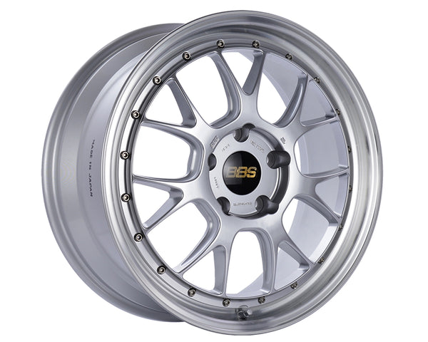 BBS LM-R 20x11 5x112 ET14 Diamond Silver Center / Diamond Cut Lip Wheel -82mm PFS/Clip Required - LM358DSPK by BBS