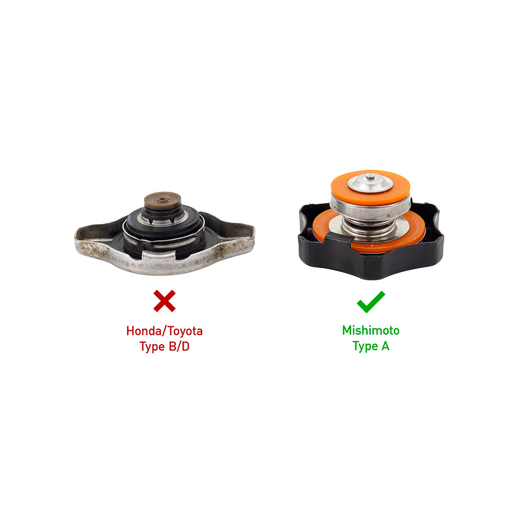 Mishimoto 1.3 Bar Rated Carbon Fiber Radiator Cap Small Import - MMRC-13-SMCF by Mishimoto - angle view