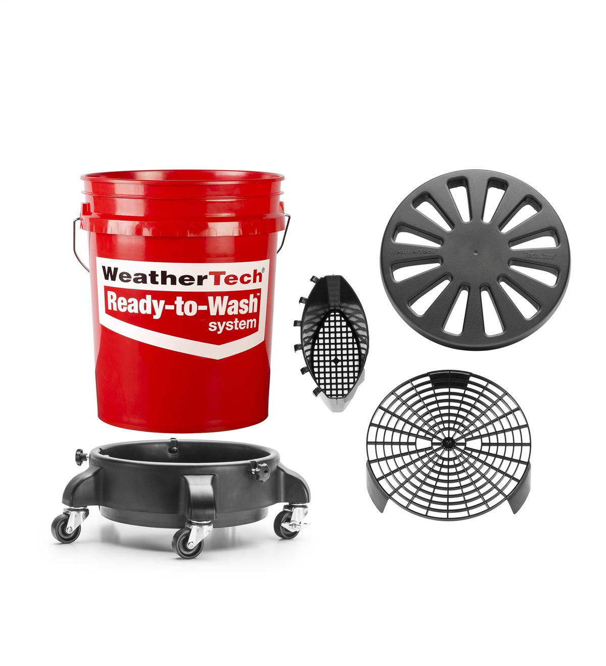 Weathertech - Ready To Wash™ System - Rolling Dolly Bucket w/Vented Lid Seat - 8ARTW1