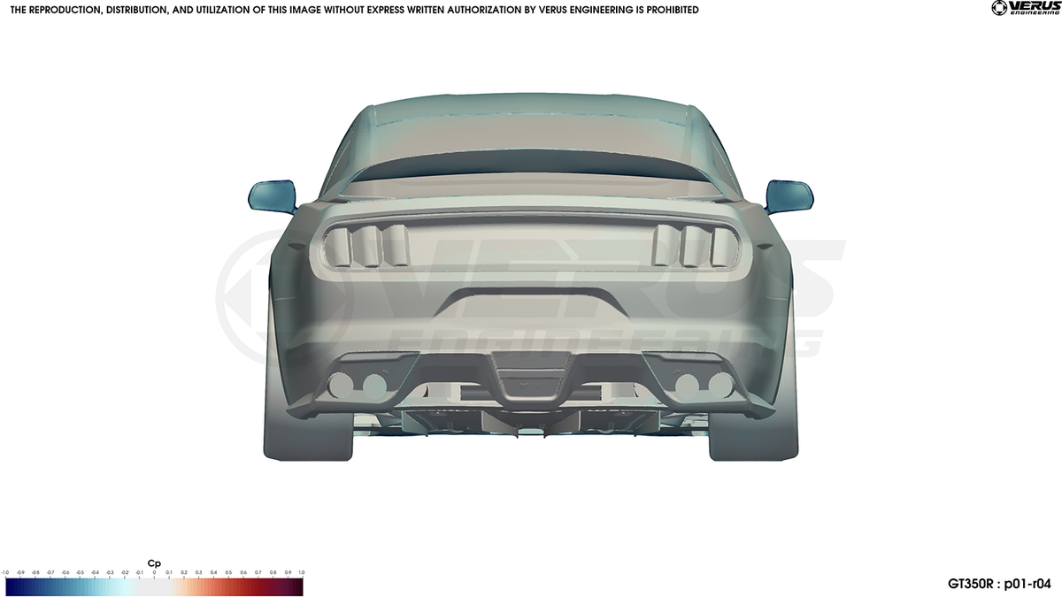 Verus - Rear Diffuser Strake Kit - S550 Ford Mustang Shelby GT350 - A0274A