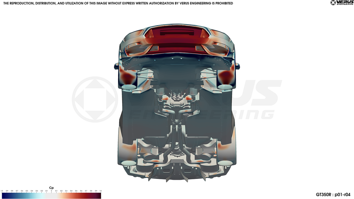 Verus - Rear Diffuser Strake Kit - S550 Ford Mustang Shelby GT350 - A0274A