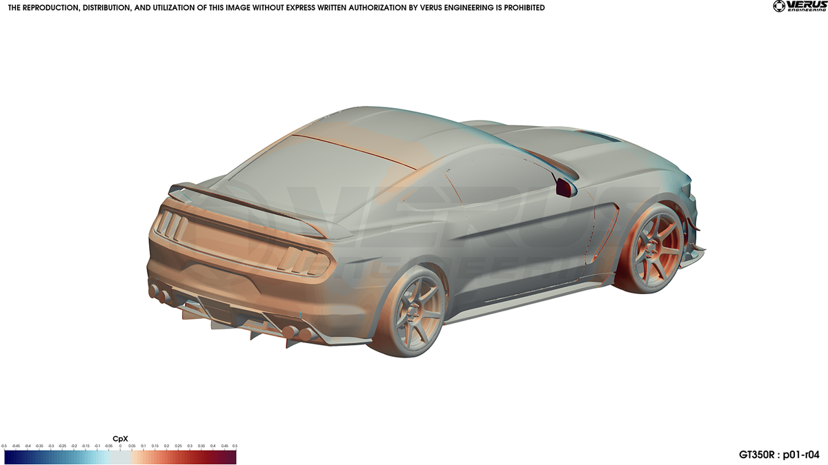 Verus - Rear Diffuser Strake Kit - S550 Ford Mustang Shelby GT350 - A0274A