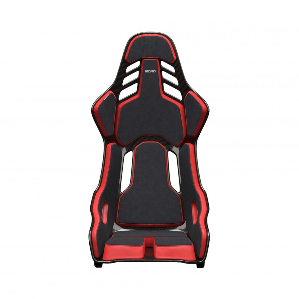 Recaro Podium CFK (CF/Kevlar) FIA/ABE Large/Right Hand Seat - Alcantara Blk/Leather Red - 078.62.2B22-01