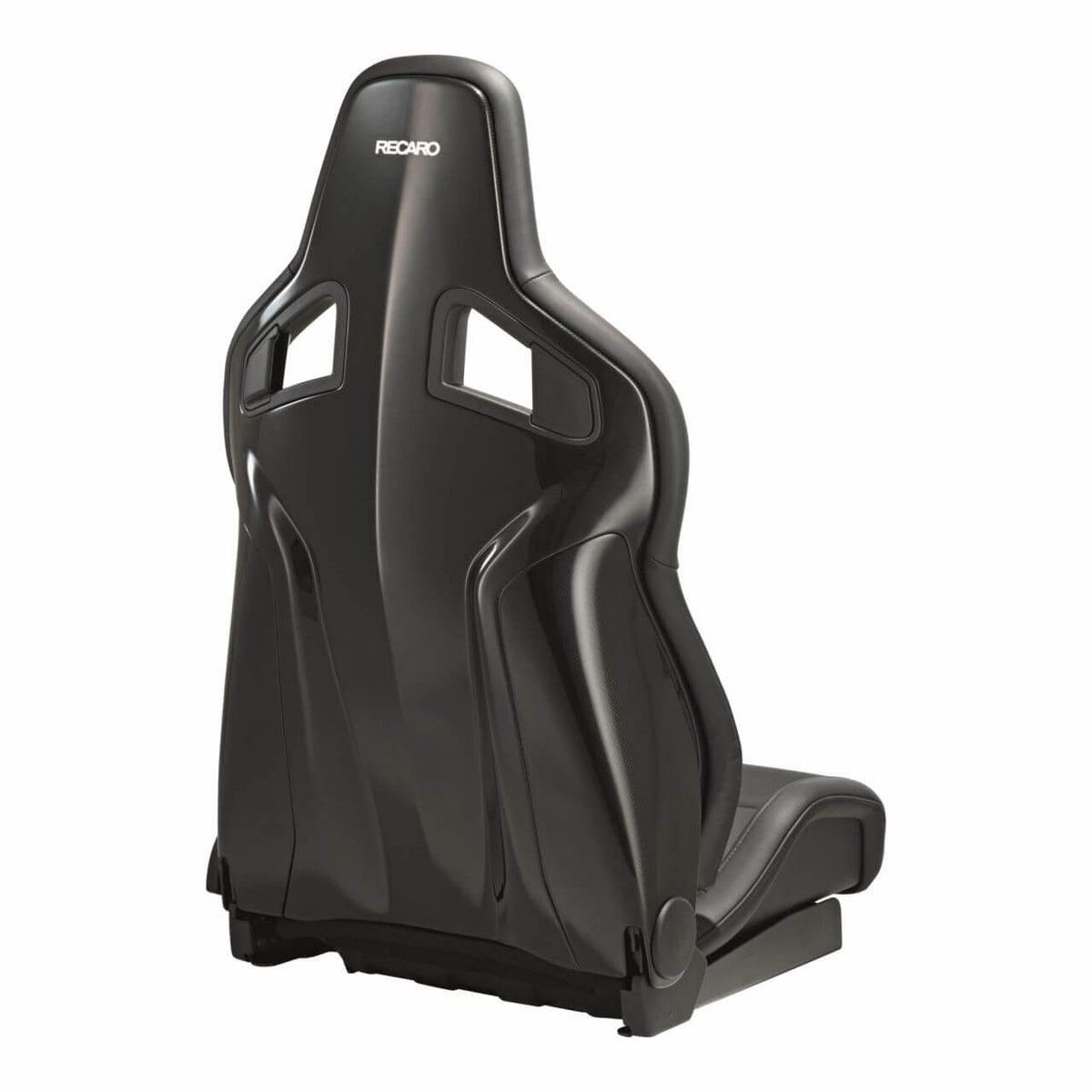 Recaro Sportster CS Driver Seat - Leather Black / Leather Carbon - Silver Logo - 410.100.3167