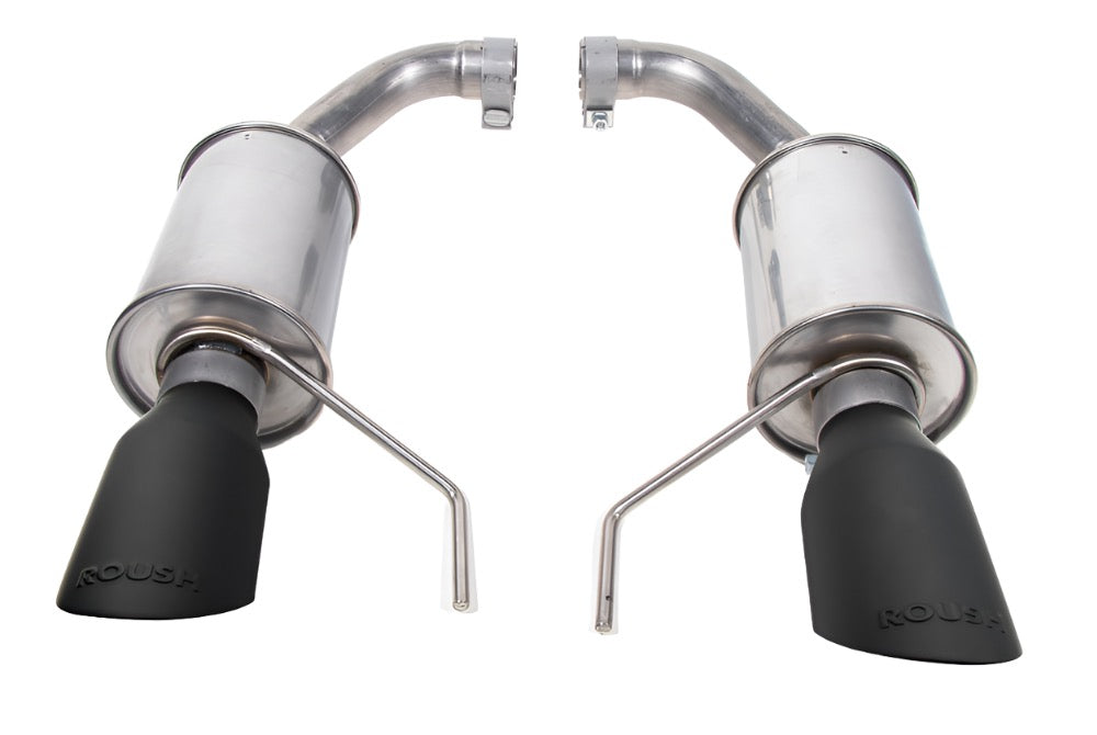 Roush - 2024-2026 Roush Mustang GT & EcoBoost Dual Tip Axle Back Exhaust - Black Tip - 422333-BLK