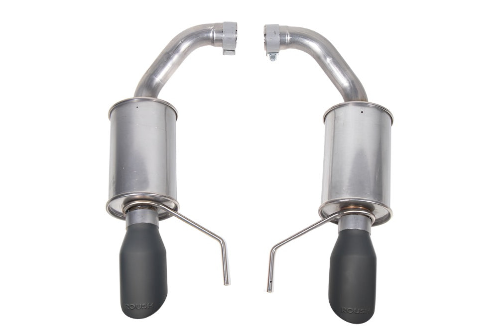 Roush - 2024-2026 Roush Mustang GT & EcoBoost Dual Tip Axle Back Exhaust - Black Tip - 422333-BLK