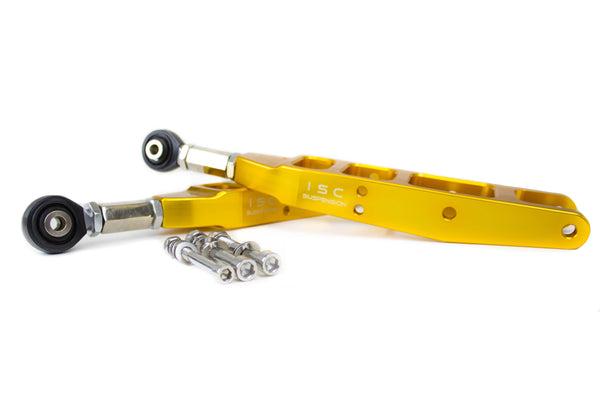 ISC Suspension 08-21 Subaru Impreza V3 Rear Adjustable Control Arms - Stealth Series Black - S012CA-V3BL