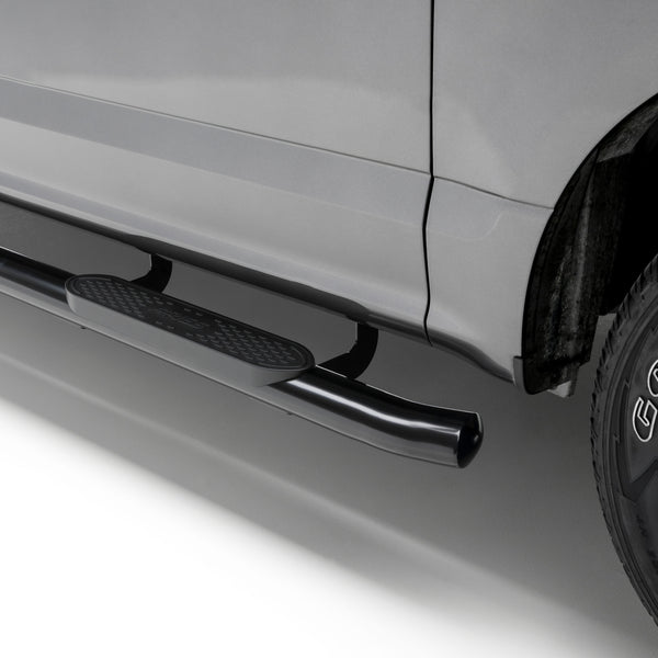 ARIES S222029 4-Inch Oval Black Steel Nerf Bars, Select Toyota Tacoma Double Cab