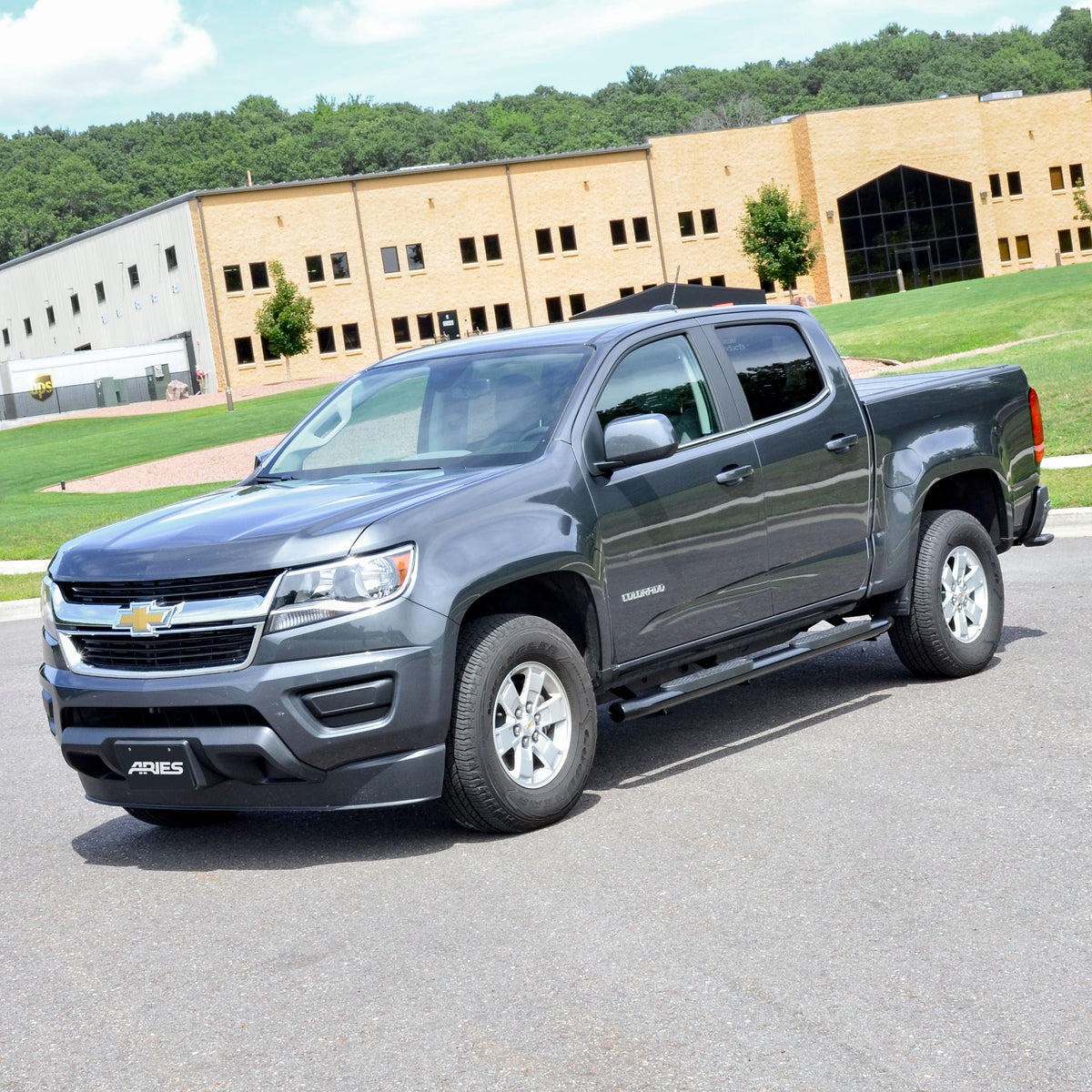 ARIES S224051 4-Inch Oval Black Steel Nerf Bars, Select Chevrolet Colorado, GMC Canyon Crew Cab