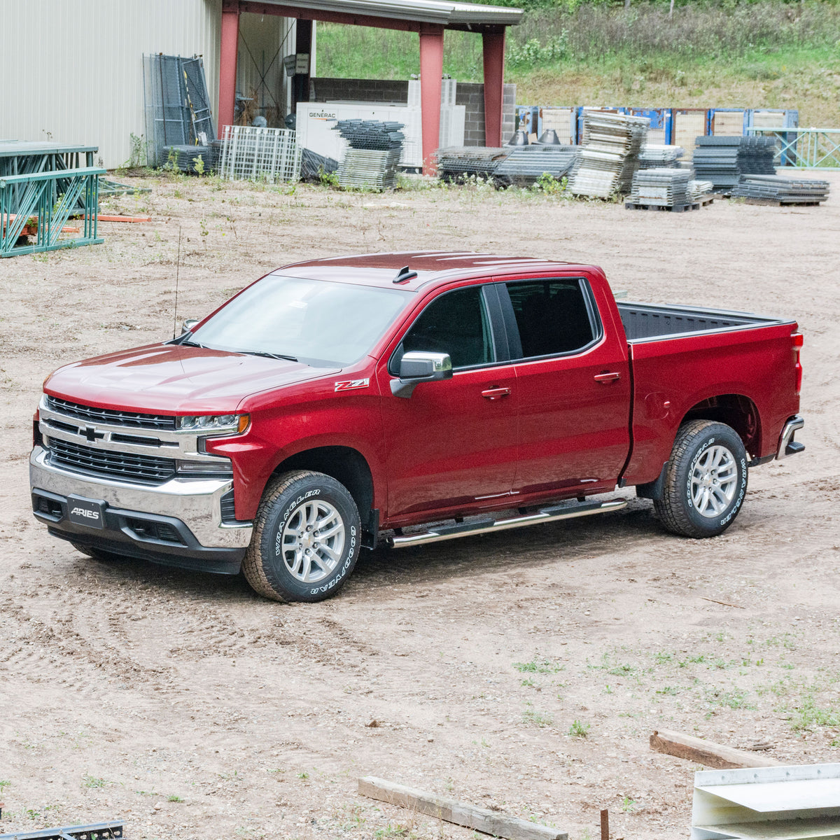 ARIES S224053-2 4-Inch Oval Polished Stainless Steel Nerf Bars, Select Chevrolet Silverado, GMC Sierra 1500, 2500, 3500 HD Crew Cab