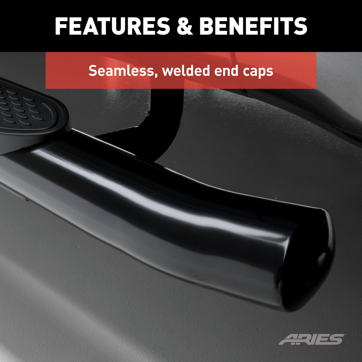 ARIES S224054 4-Inch Oval Black Steel Nerf Bars, Select Chevrolet Silverado, GMC Sierra 1500 Extended Cab