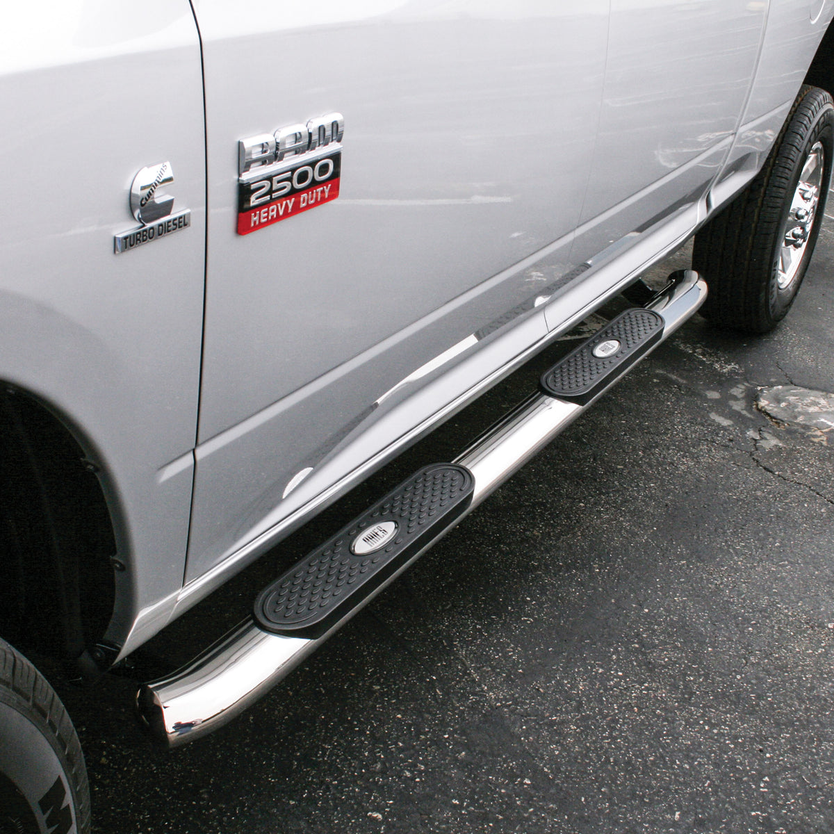 ARIES S225008-2 4-Inch Oval Polished Stainless Steel Nerf Bars, Select Dodge Ram 1500, 2500, 3500