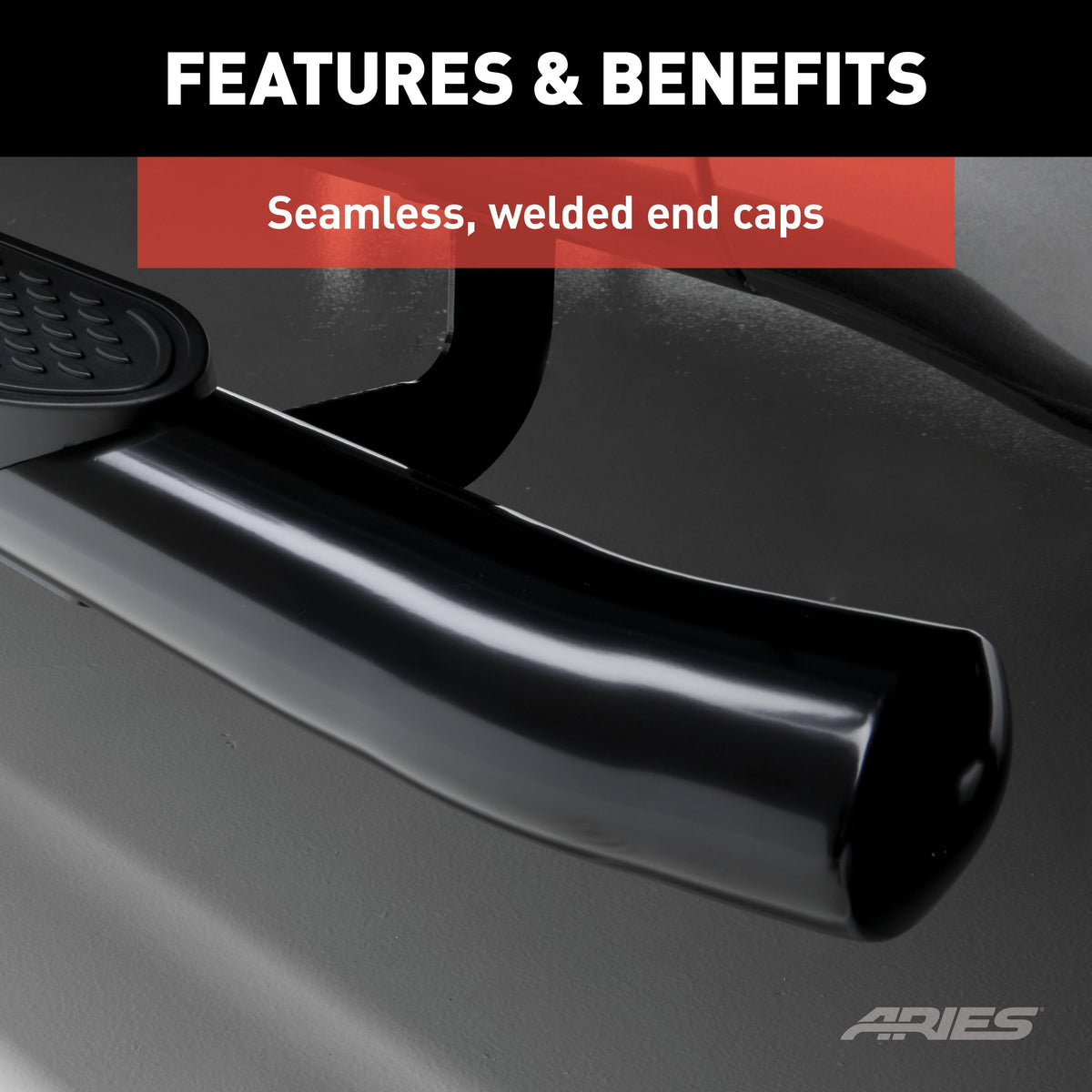 ARIES S225041 4-Inch Oval Black Steel Nerf Bars, Select Dodge, Ram 1500, 2500, 3500