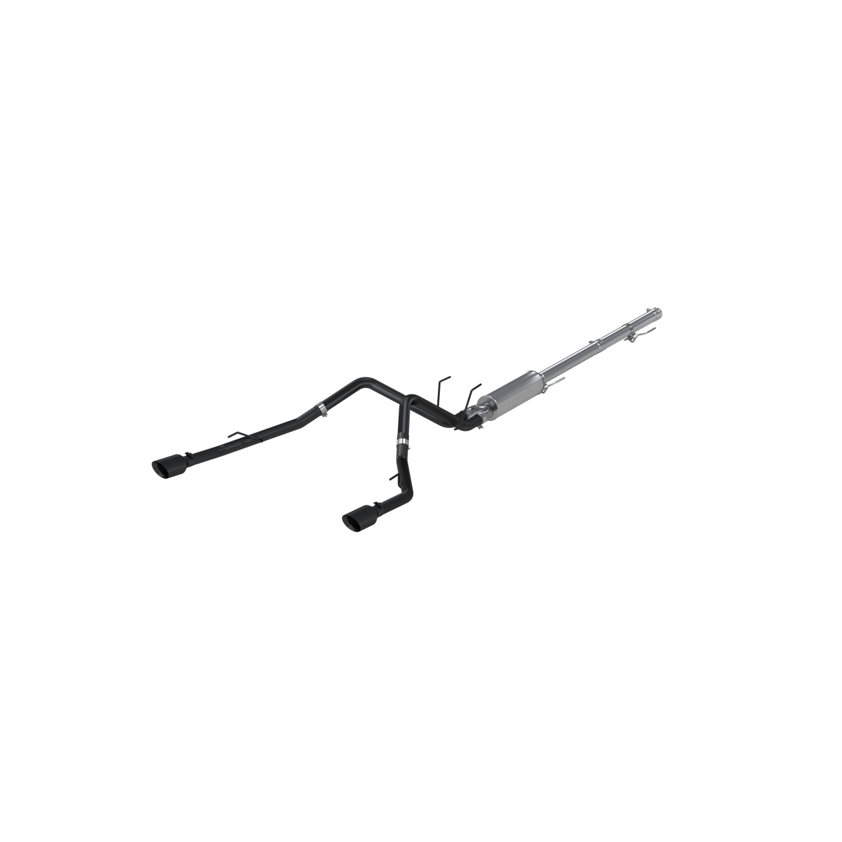 MBRP 09-14 Dodge Ram 1500 5.7L Cat-Back Dual Split Rear (Through Stock Bumper) AL - Black - S5146BLK