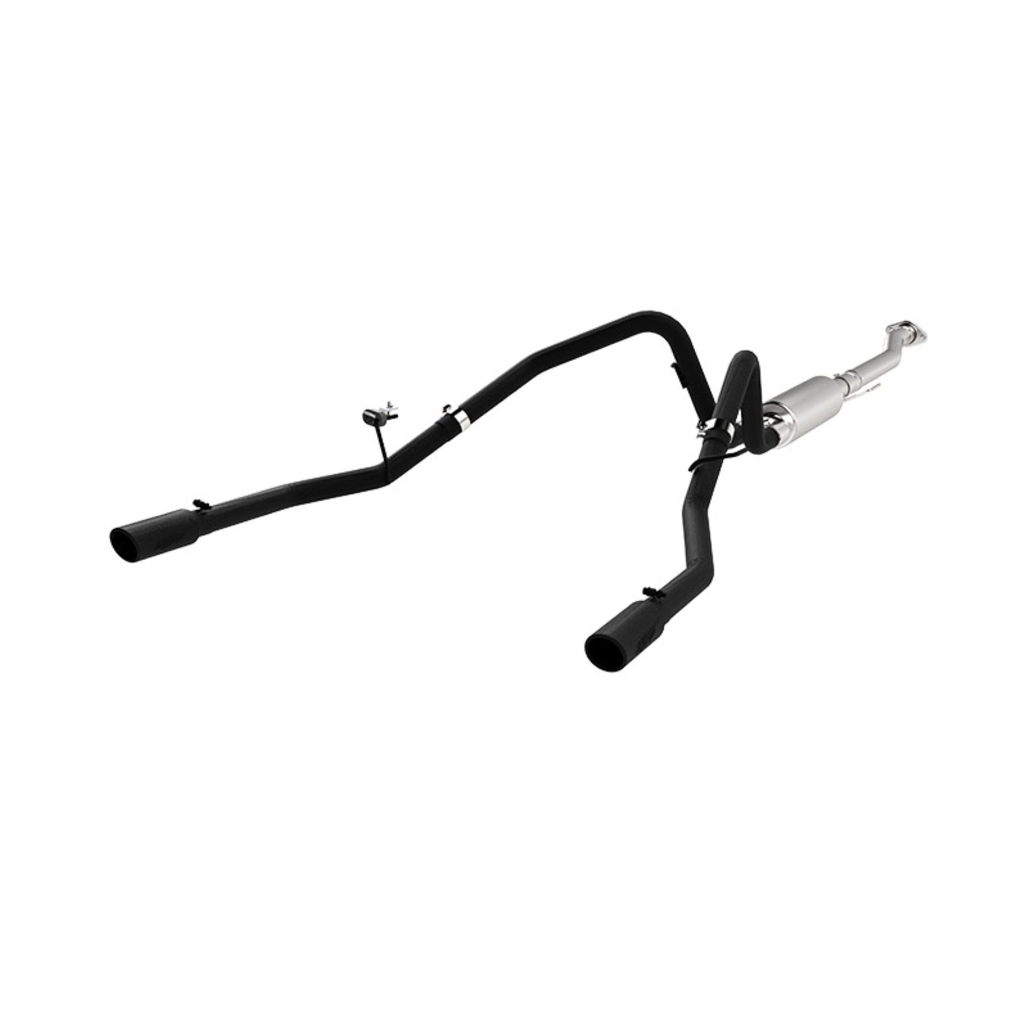 MBRP 11-14 Ford F-150 V6 Ecoboost Black Coated 2.5in Cat-Back Dual Rear Exit Exhaust System - S5240BLK