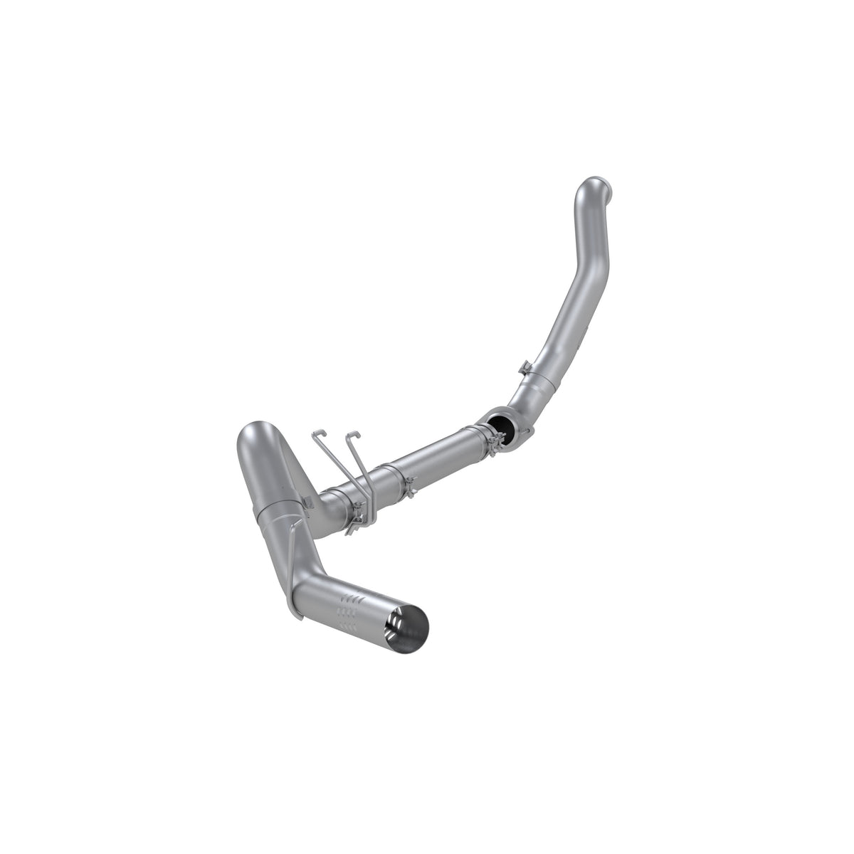 MBRP 08-10 F250/F350/F450 6.4L PS AL Steel 4in Filter-Back Single Side - No Muffler w/ DP - S6282PLM