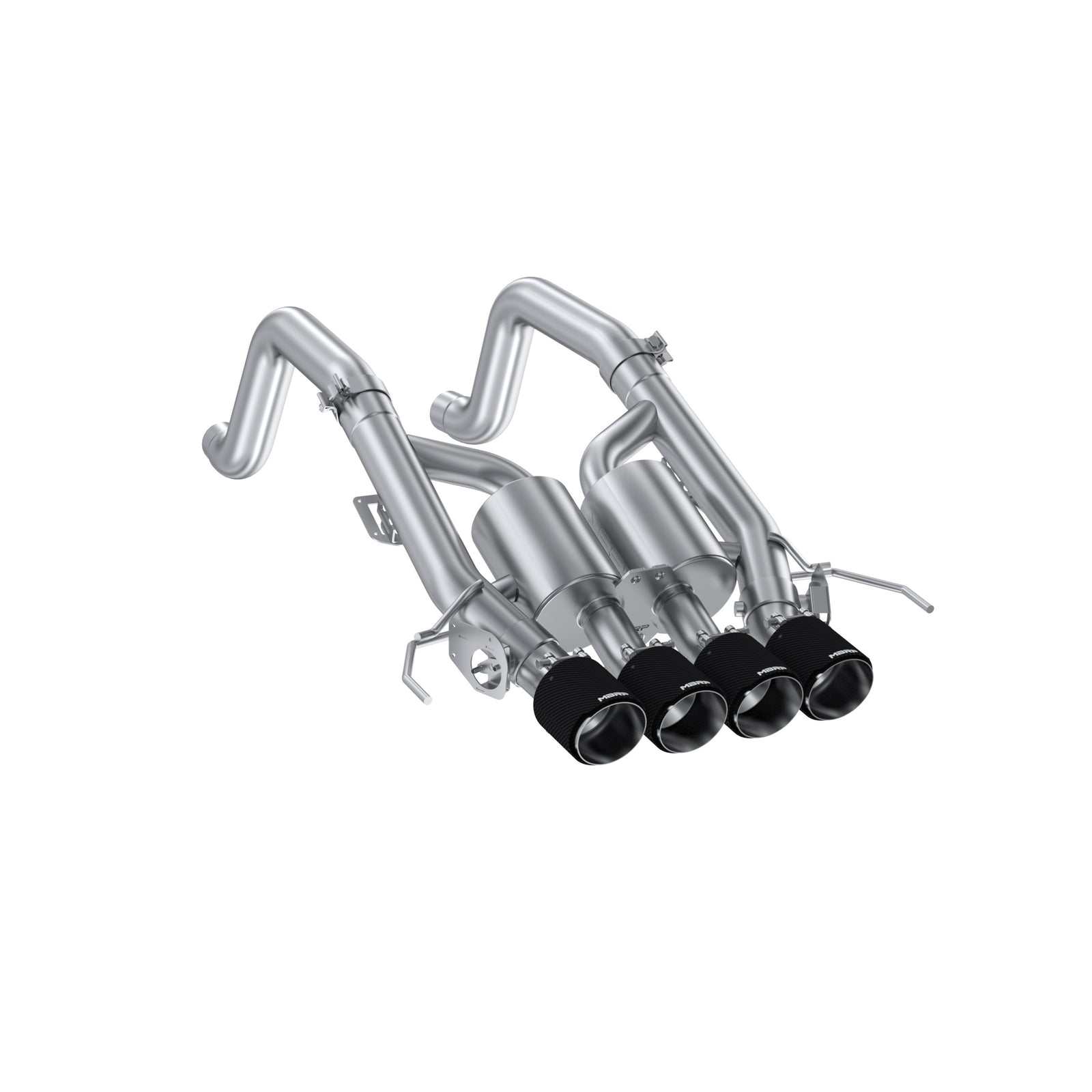 MBRP 14-19 Corvette 6.2L (NPP Models Only) T304SS 3in Cat-Back Dual Split w/ Quad Carbon Fiber Tips - S70073CF