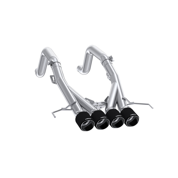 MBRP 14-19 Chevrolet Corvette 6.2L 3in Axle-Back Muffler Bypass Quad Exit Carbon Fiber Tips - S70083CF