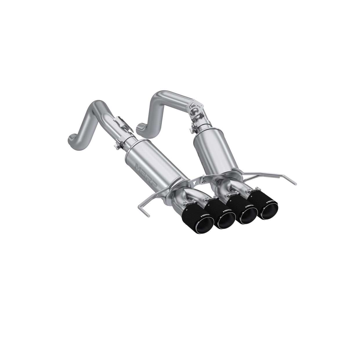 MBRP 14-19 Chevrolet Corvette 3in Dual Split Rear Cat Back w/ Carbon Fiber Tips - S70303CF