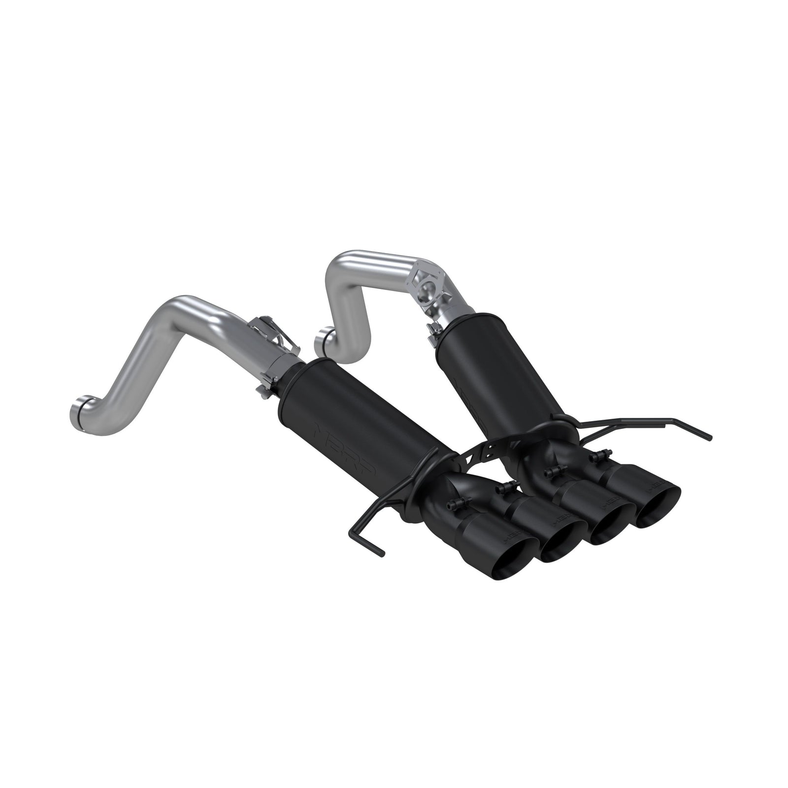 MBRP 14-19 Chevy Corvette V8 6.2L 3in Black Dual Cat Back w/ 4in Quad Dual Wall Tips - S7030BLK