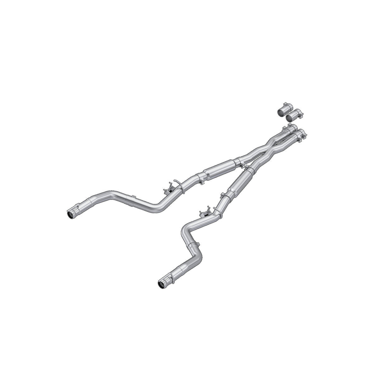 MBRP 17-23 Dodge Challenger 5.7L HEMI T304SS 3in Cat-Back Dual Split - Street Version - S7103304