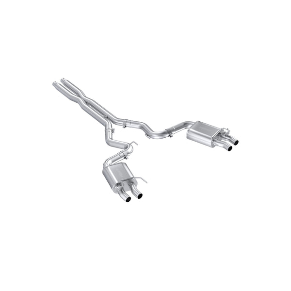 MBRP 16-20 Ford GT350/GT350R Dual Quad Split Rear Outlet 3in Cat Back T304 Exhaust - S7201304