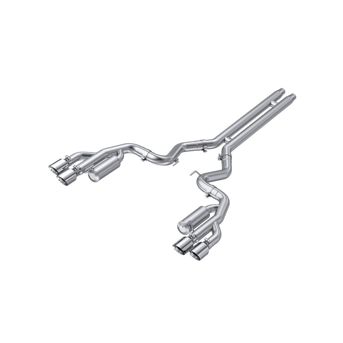 MBRP 18-19 Ford Mustang GT 5.0 3in Cat Back Quad Tip Race Version - T304 - S7207304