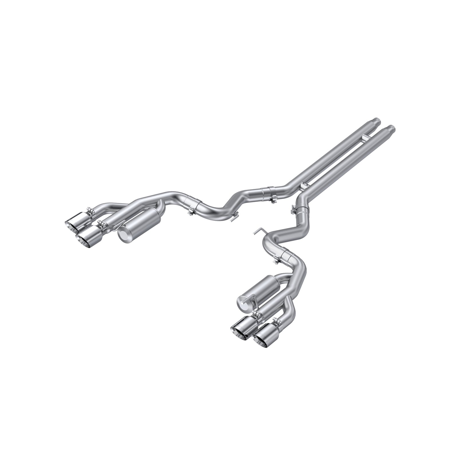 MBRP 18-19 Ford Mustang GT 5.0 3in Cat Back Quad Tip Race Version - AL - S7207AL