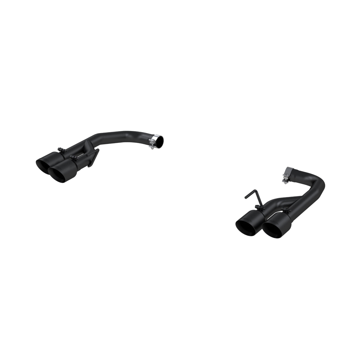 MBRP 18-20 Ford Mustang GT 2.5in Black Coated Non Active Dual Axle Back Exhaust - 4in Dual Wall Tips - S7211BLK