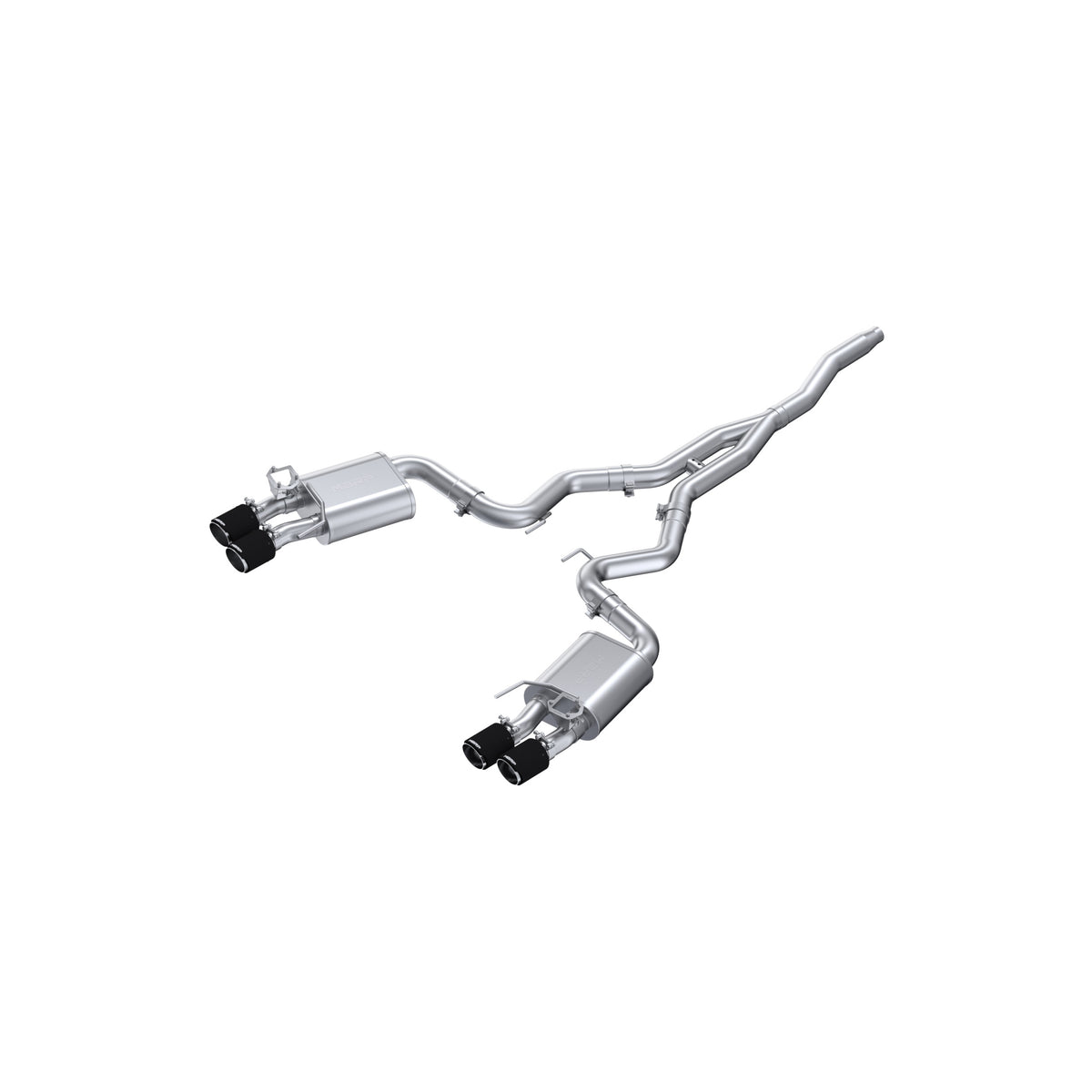 MBRP 18-22 Ford Mustang 2.3L Ecoboost 3in Cat-Back Exhaust w/ Quad Carbon Fiber SS Tips - T304 - S72233CF