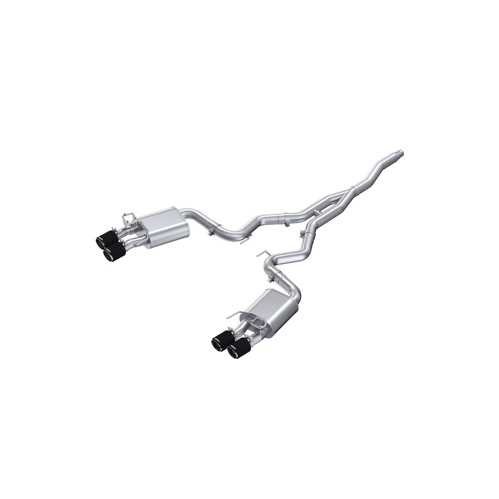 MBRP 18-22 Ford Mustang 2.3L Ecoboost 3in Cat-Back Exhaust w/ Quad Carbon Fiber SS Tips - T304 - S72233CF