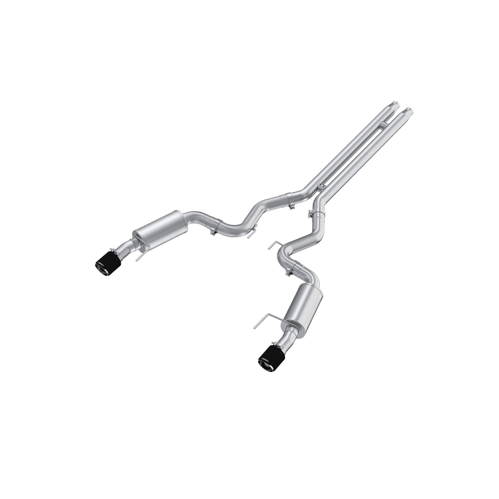 MBRP 2024 Ford Mustang GT S650, 5.0L 3inCat-Back Dual Split Rear with Carbon Fiber Tips (Street) - S72513CF