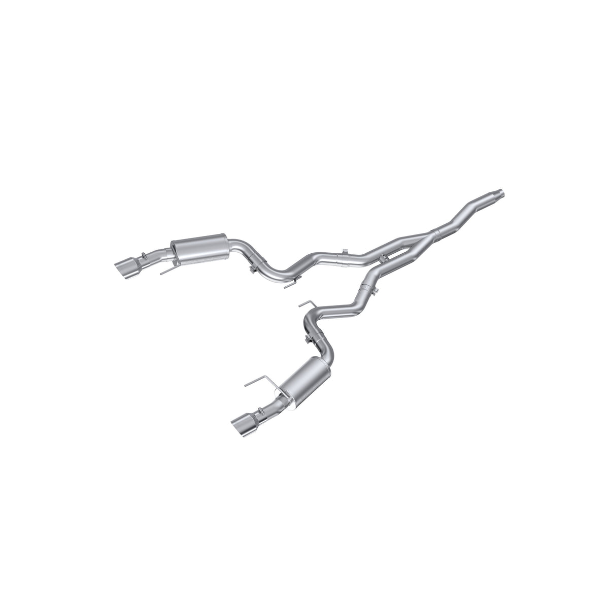 MBRP 15-18 Ford Mustang EcoBoost 2.3L T409 3in Cat Back Dual Split Rear Exit (Street Version) - S7274409