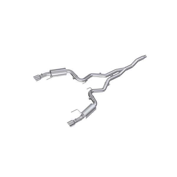 MBRP 15-18 Ford Mustang EcoBoost 2.3L T409 3in Cat Back Dual Split Rear Exit (Street Version) - S7274409
