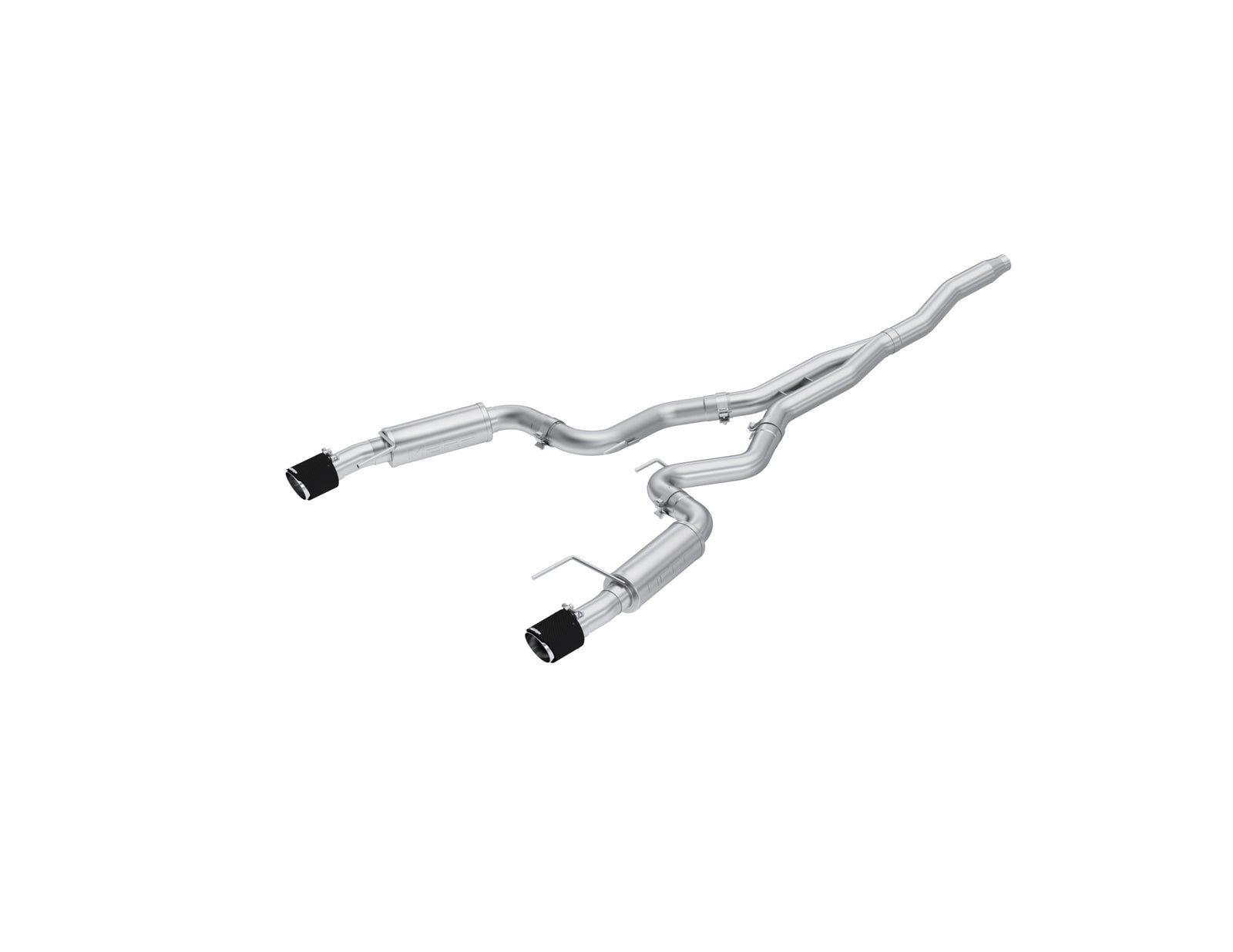 MBRP 19-22 Ford Mustang 2.3 EcoBoost 3in Cat-Back Dual Split Rear w/4.5in Carbon Fiber Tips (Race) - S72753CF
