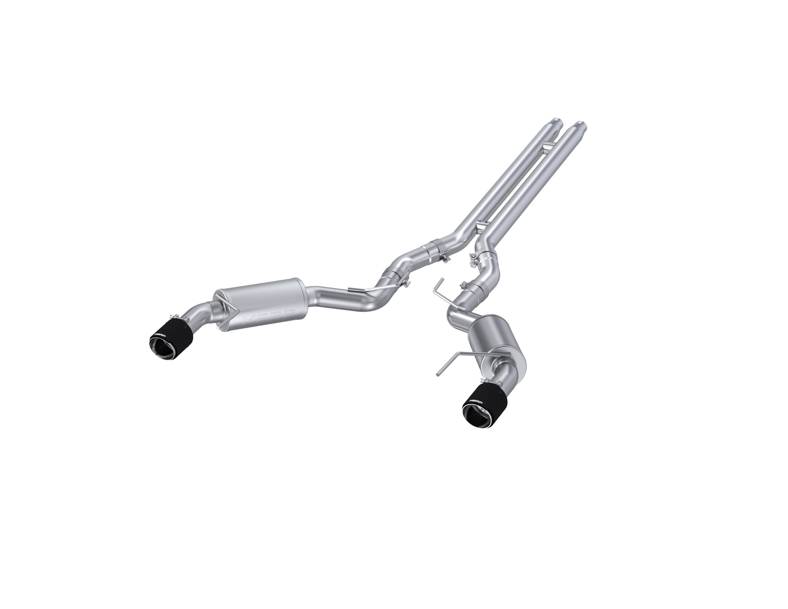 MBRP 15-17 Ford Mustang GT 5L(Coupe) 3in Catback Dual Split Rear w/ 4.5in Carbon Fiber Tips (Street) - S72773CF