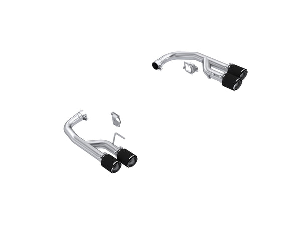 MBRP 24-25 Ford Mustang GT 5.0L T304 SS 2.5in Axle-Back Dual Rear w/ Quad Carbon Fiber Tips - S72813CF