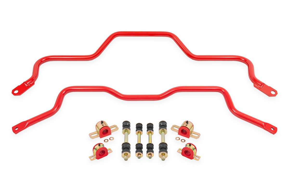 BMR 93-02 F-Body Front & Rear Sway Bar Kit w/ Bushings - Red - SB026R