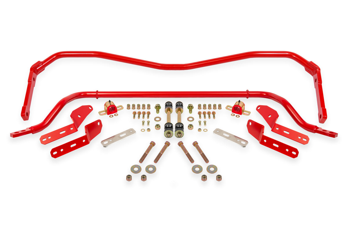 BMR 64-72 A-Body Front & Rear Sway Bar Kit w/ Bushings - Red - SB028R