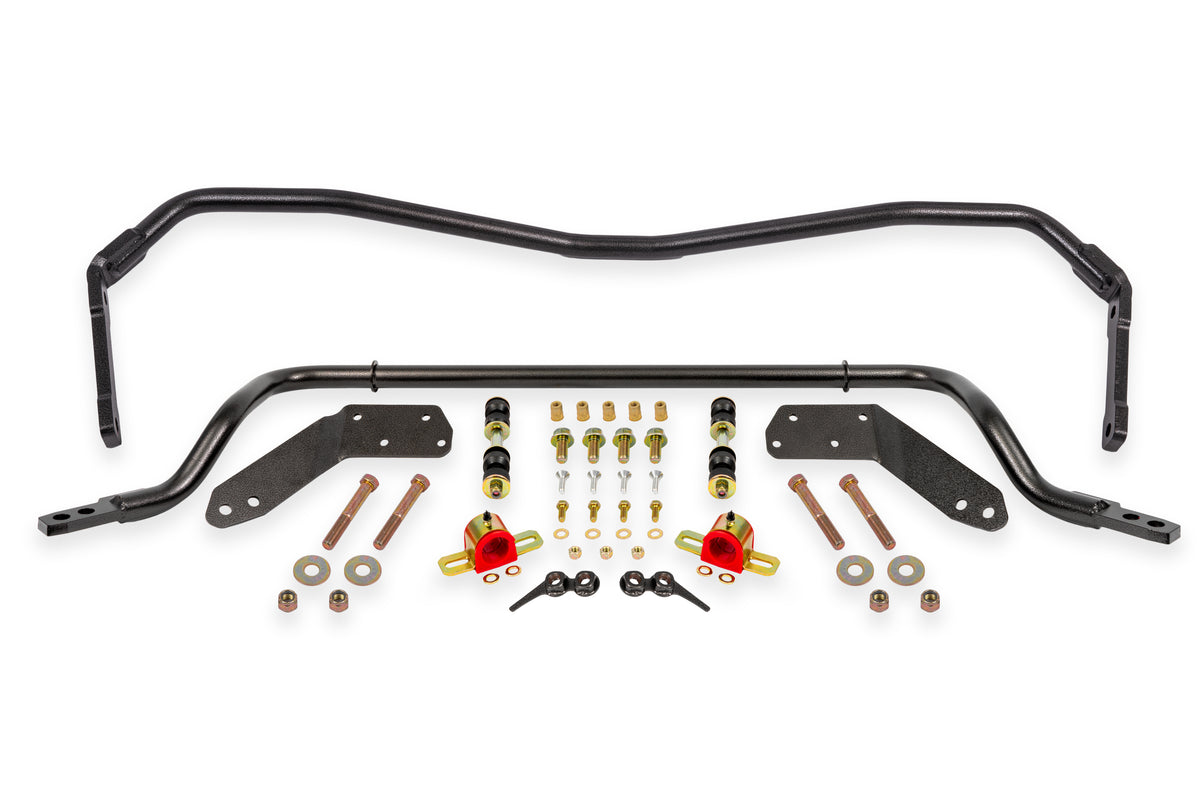 BMR 78-87 G-Body Front & Rear Sway Bar Kit w/ Bushings - Black Hammertone - SB031H