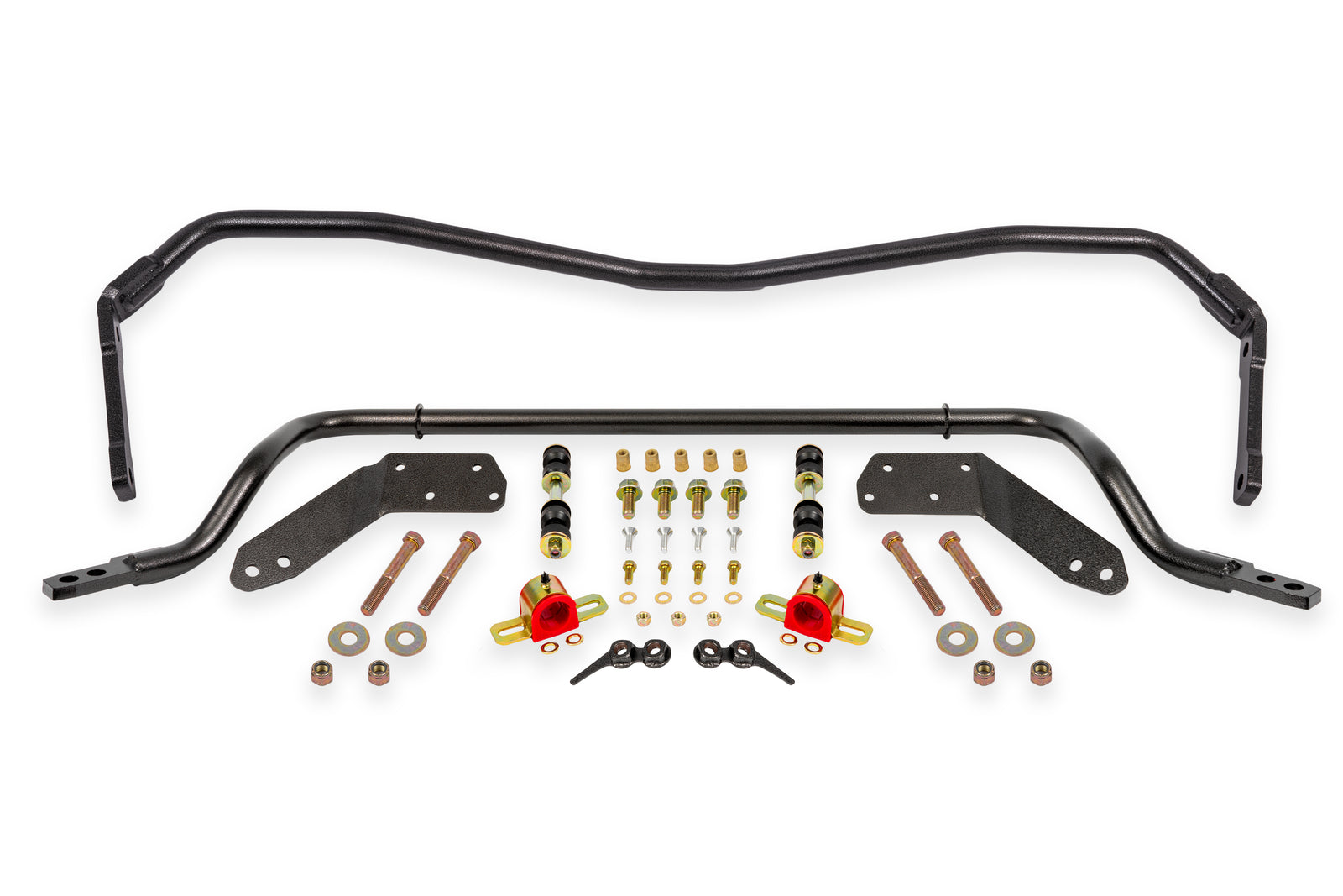 BMR 78-87 G-Body Front & Rear Sway Bar Kit w/ Bushings - Black Hammertone - SB031H