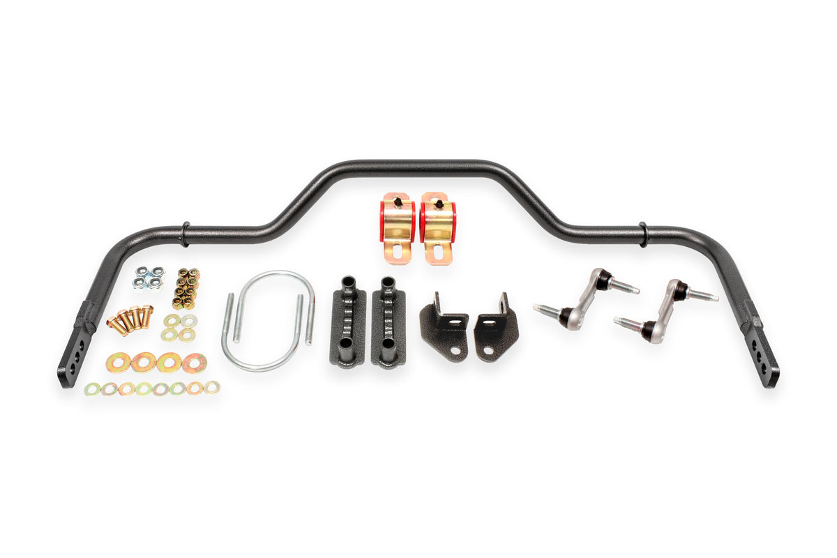 BMR 64-72 A-Body Rear Pro-Touring Style Hollow 1.125in Sway Bar Kit - Black Hammertone - SB035H